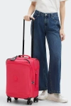 Kipling Spontaneous Small Nylon Rolling Luggage In Rose At Urban Outfitters In Rose