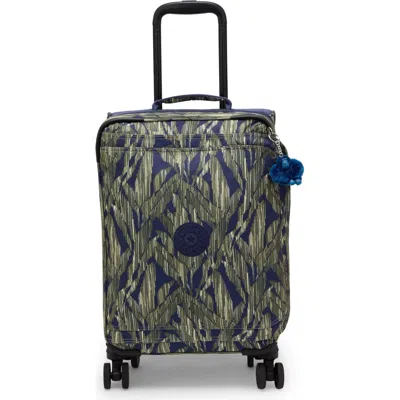 Kipling Spontaneous Small Printed Rolling Luggage In Striped Grasses