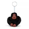 Kipling Sven Monkey Keychain Peacock Teal In Black