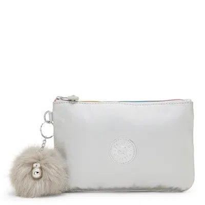 Kipling Viv Metallic Pouch In Multi
