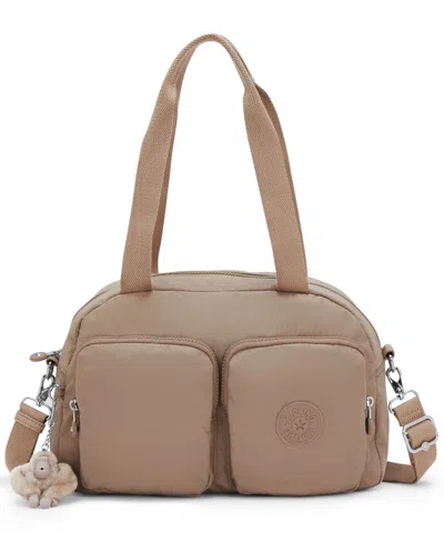 Kipling Women's Cool Defea Convertible Zipper Shoulder Bag In Tan Beige