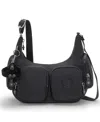 Kipling Rikka Small Cargo Nylon Crossbody Bag In Black, Women's At Urban Outfitters In Black Noir