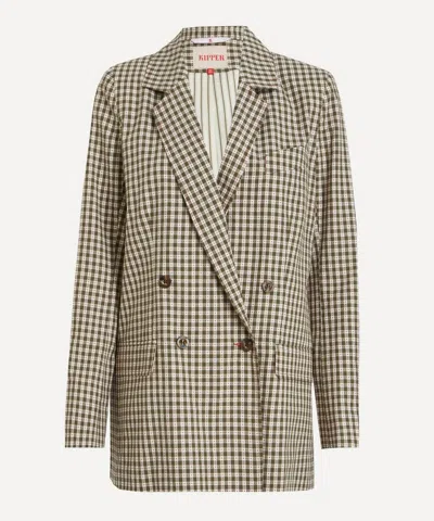 Kipper Women's Rum And Raisin Double-breasted Blazer In Brown