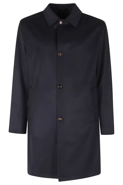 Kired Blue Double Cash Reversible Cashmere-blend Parka In Black