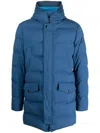 Kired Reus Hooded Down Jacket In Blue