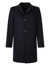 Kired Button-fastening Collared Coat In Black