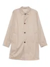 Kired Button-fastening Collared Coat In Brown