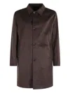 Kired Reversible Waterproof Coat With Classic Collar In Brown