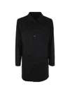 Kired Button Reversible Coat In Blue