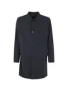 Kired Button Trench Coat In Blue