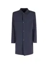 Kired Buttoned Coat In Blue