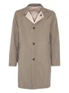 Kired Buttoned Coat In Brown