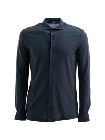 Kired Buttoned Polo Shirt In Blue