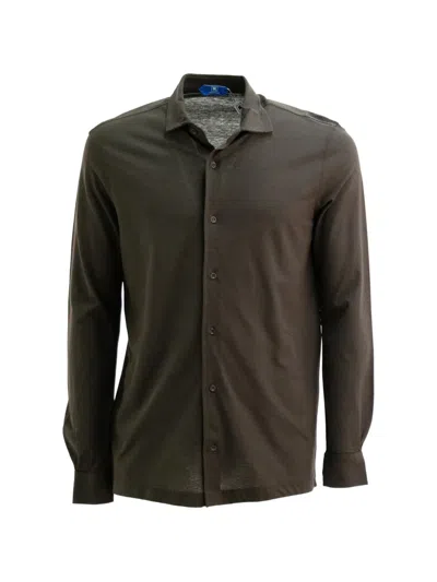 Kired Buttoned Polo Shirt In Brown