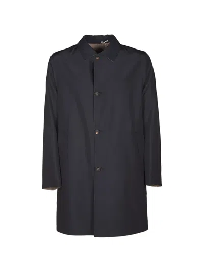 Kired Button-up Coat In Black