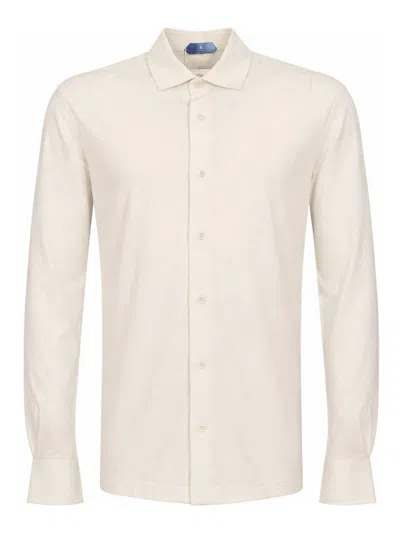 Kired Capri Shirt In White Cotton In Red