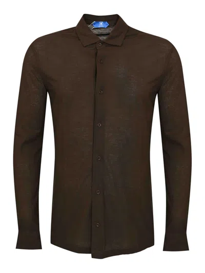 Kired Capri Shirt In Mocha Cotton In Brown