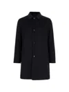 Kired Cashmere Button-up Coat In Black