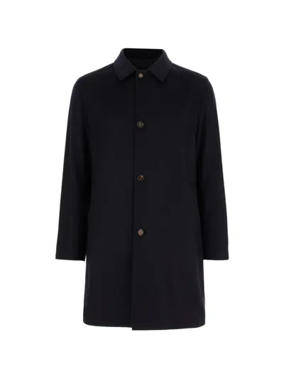 Kired Cashmere Button-up Coat In Black