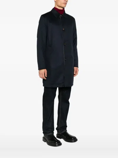 Kired Cashmere Coat In Blue