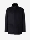 Kired Cashmere Fur Coat In Midnight Blue
