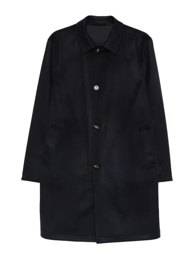 Kired Single-breasted Reversible Coat In Blue