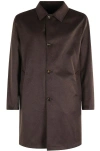 Kired Reversible Waterproof Coat With Classic Collar In Brown