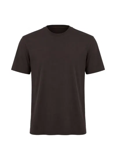 Kired Crew-neck Short-sleeve T-shirt In Brown