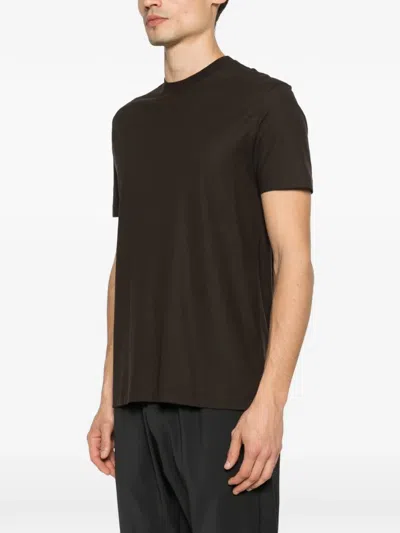 Kired Crew-neck T-shirt In Brown