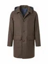 Kired Cusna Reversible Hooded Coat In Brown