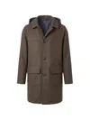 Kired Cusna Reversible Hooded Coat In Brown