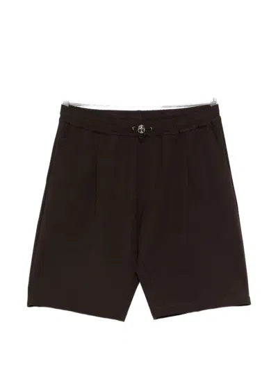 Kired Drawstring Pleated Shorts In Black