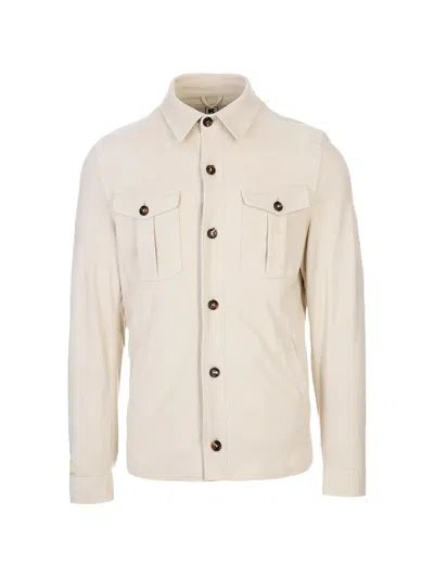 Kired Flap-pocket Overshirt In White