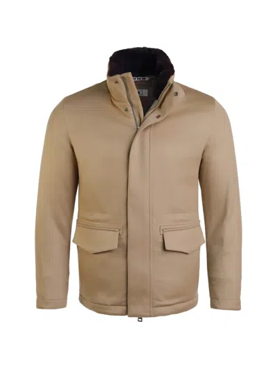 Kired Fur-collar Cashmere Jacket In Neutral