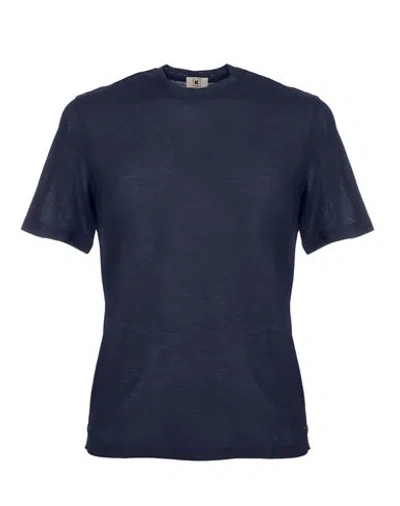 Kired By Kiton T- Shirt Man T-shirt Blue Size 48 Cotton