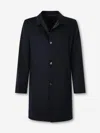 Kired Button-fastening Collared Coat In Blue