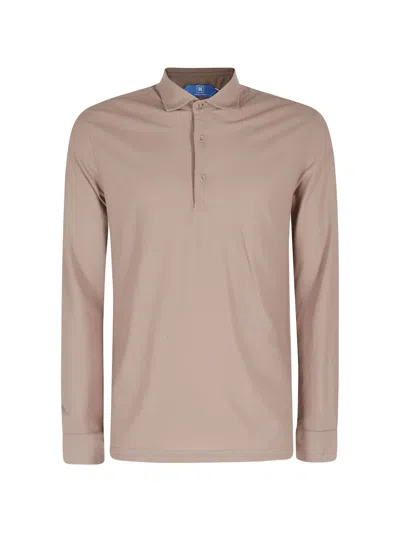 Kired Long-sleeved Polo Shirt In Neutral