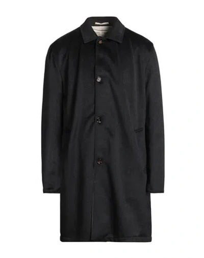 Kired Man Coat Midnight Blue Size 46 Polyester, Acrylic, Wool In Black