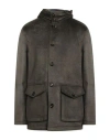 Kired Man Coat Military Green Size 44 Polyester, Acrylic, Wool, Polyurethane In Black