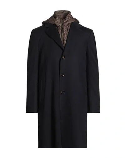 Kired Man Coat Navy Size 42 Virgin Wool In Black