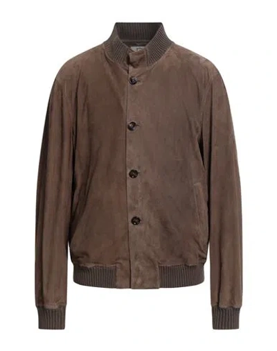 Kired Man Jacket Brown Size 46 Lambskin