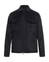 Kired Man Jacket Navy Size 46 Polyester, Acrylic, Wool In Black