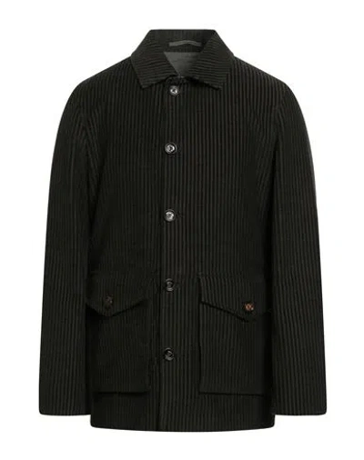 Kired Man Jacket Military Green Size 42 Cotton, Wool, Polyamide In Black