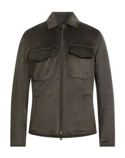 Kired Man Jacket Military Green Size 44 Polyester, Acrylic, Wool In Brown