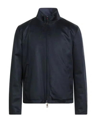 Kired Man Jacket Navy Size 46 Cashmere, Polyester In Black
