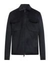 Kired Man Jacket Navy Size 46 Polyester, Acrylic, Wool In Black