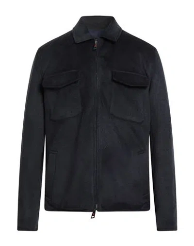 Kired Man Jacket Navy Size 46 Polyester, Acrylic, Wool In Black