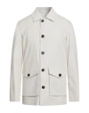Kired Man Jacket Off White Size 42 Cotton, Wool, Polyamide In Gray