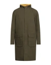 Kired Man Overcoat & Trench Coat Military Green Size 40 Cotton, Elastane In Green