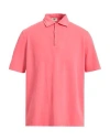 Kired Man Polo Shirt Antique Rose Size 42 Cotton In Pink